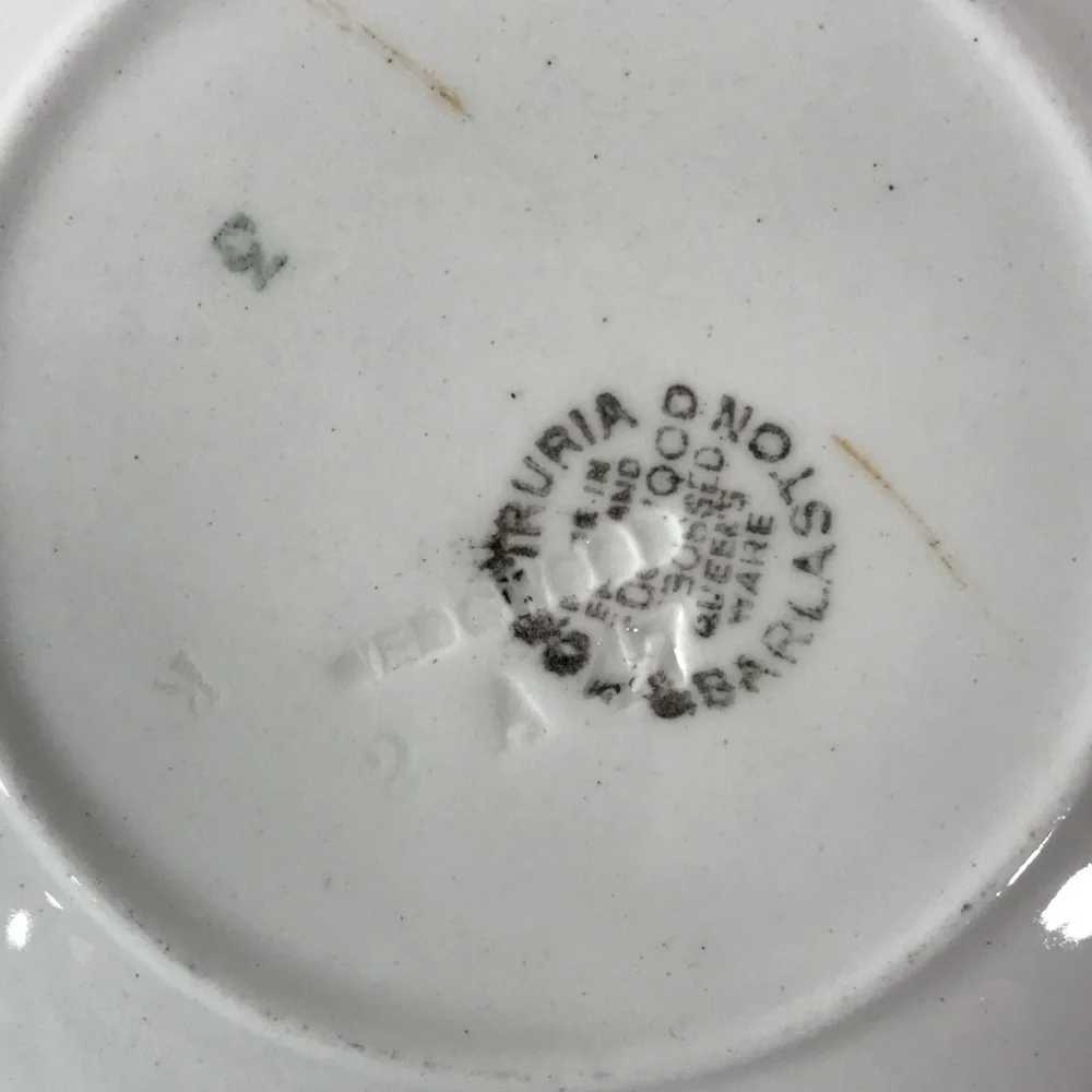 Wedgwood Etruria Embossed Queens Ware Pink on White Tea Cup Saucer Set England - Picture 2 of 16